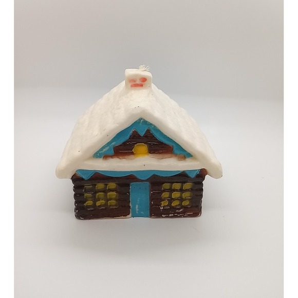 Vtg Christmas Candle Swiss Chalet Fuller Bush Co. Unique Cabin Shaped Candle - Picture 11 of 13